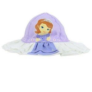 Toddler Girls Disney Sofia Sun Hat Purple White 18 mths to 4 Yrs Floppy Bucket
